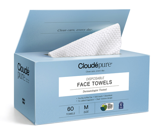 M Disposable Face Towels, 60 Count