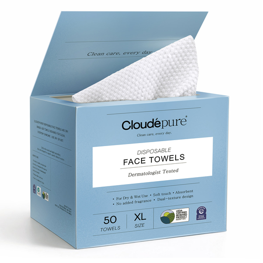 XL Disposable Face Towels, 50 Count